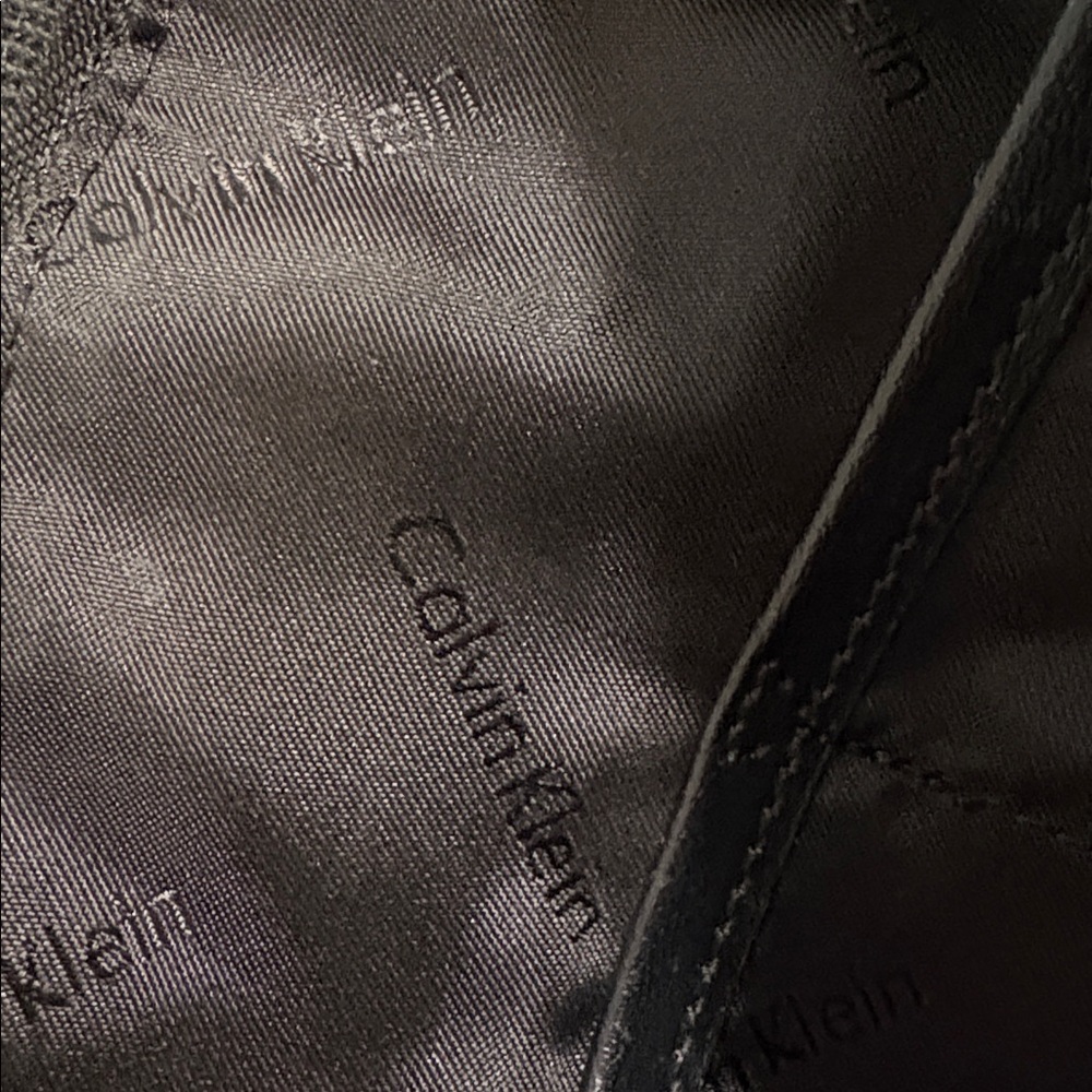 Calvin Klein Black Tote with Gold Chain Accents - Picture 7 of 7